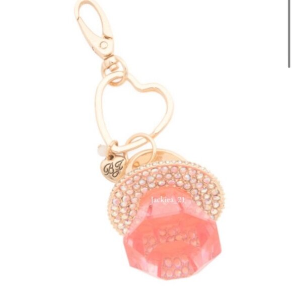 Betsey Johnson Pacifier Charm Keychain Pink NWT - Picture 1 of 4